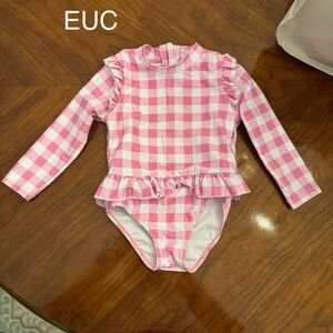 Pink Gingham one piece swimsuit